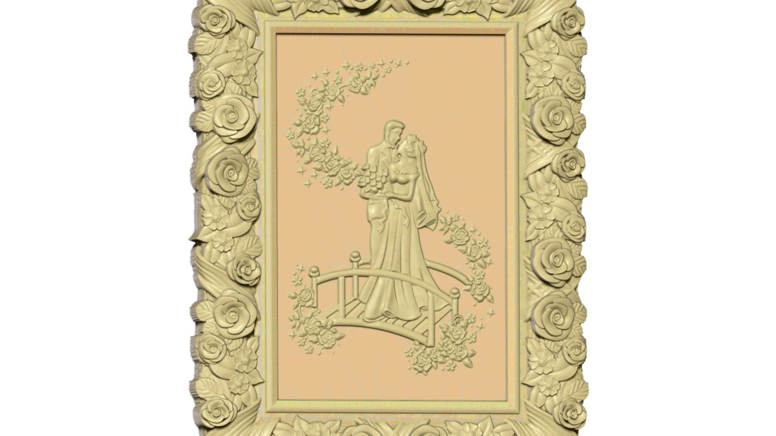 A Couple 3d Art Frame For Wood Carving Stl File Free Download