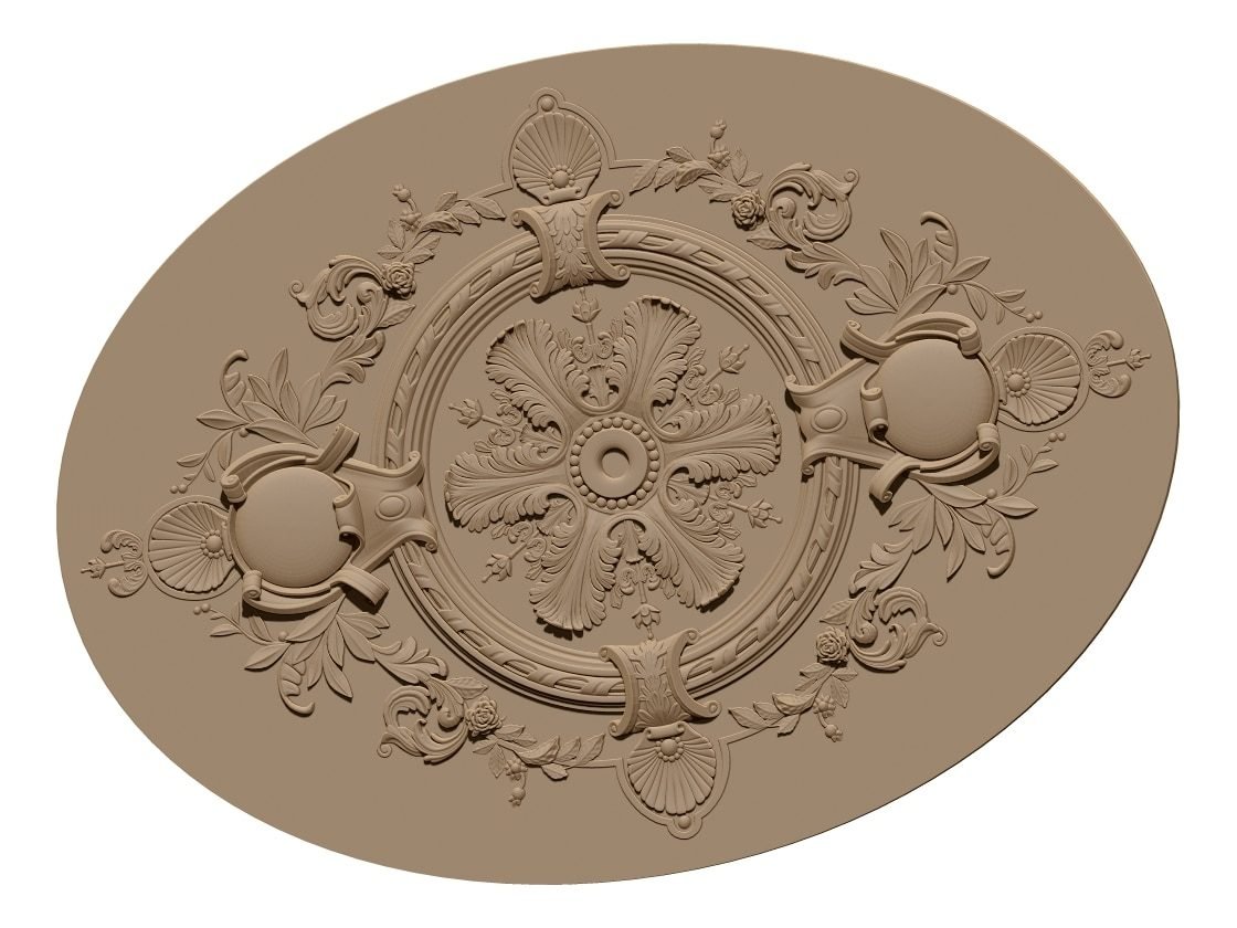 Ceiling Rose 3d Design Stl File For Cnc Carving – A000406