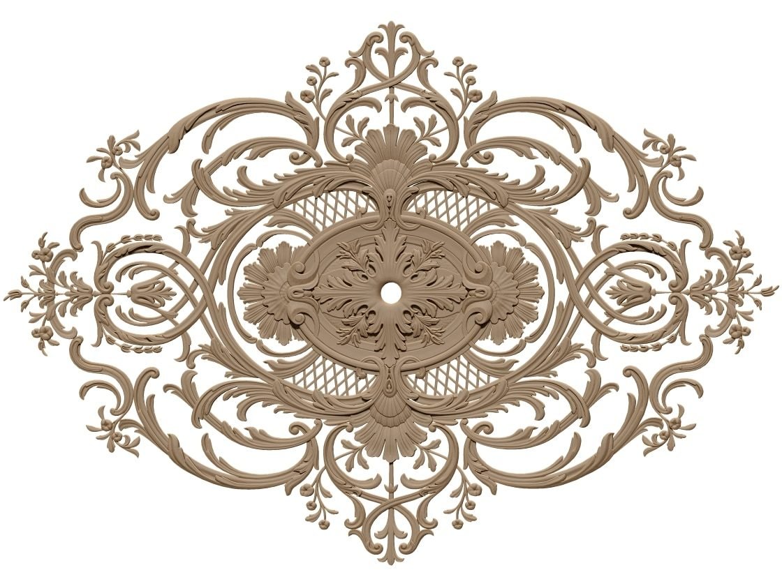 Ceiling Rose 3d Design Stl File Free Download – A000403