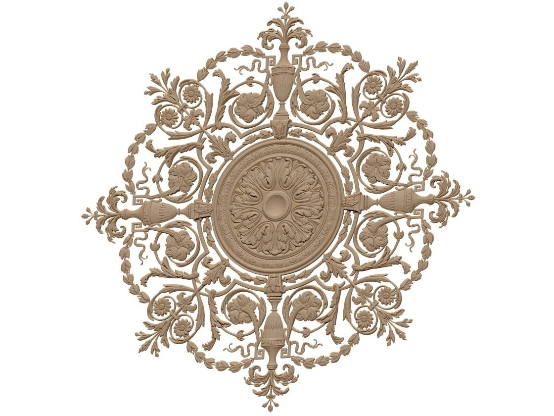 Ceiling Rose Design 3d Stl File For Free Download – A000404