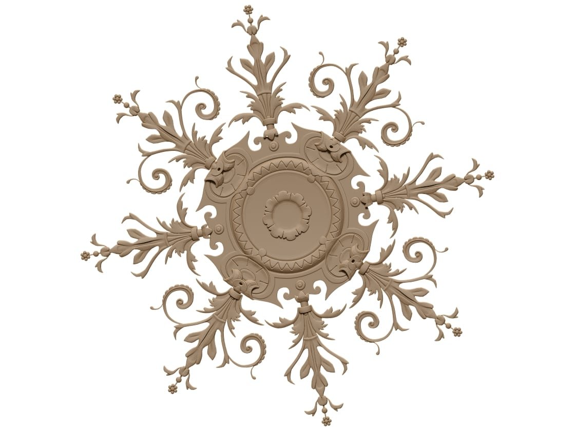 Ceiling Rose Design For Cnc Carving 3d Stl File – A000407