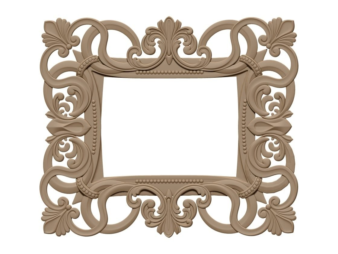 Mirror Frame Design Stl File For Cnc Carving A000415