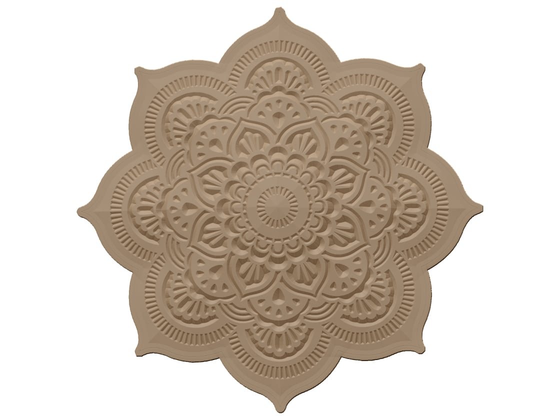 3d Mandala Pattern Stl File Free Download A000495