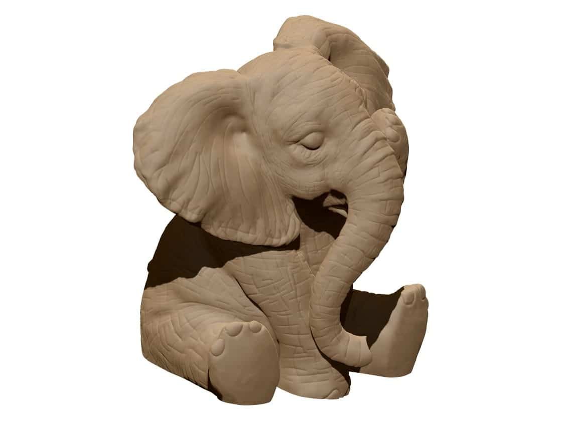 Baby Elephants 3d Model Obj File A000466