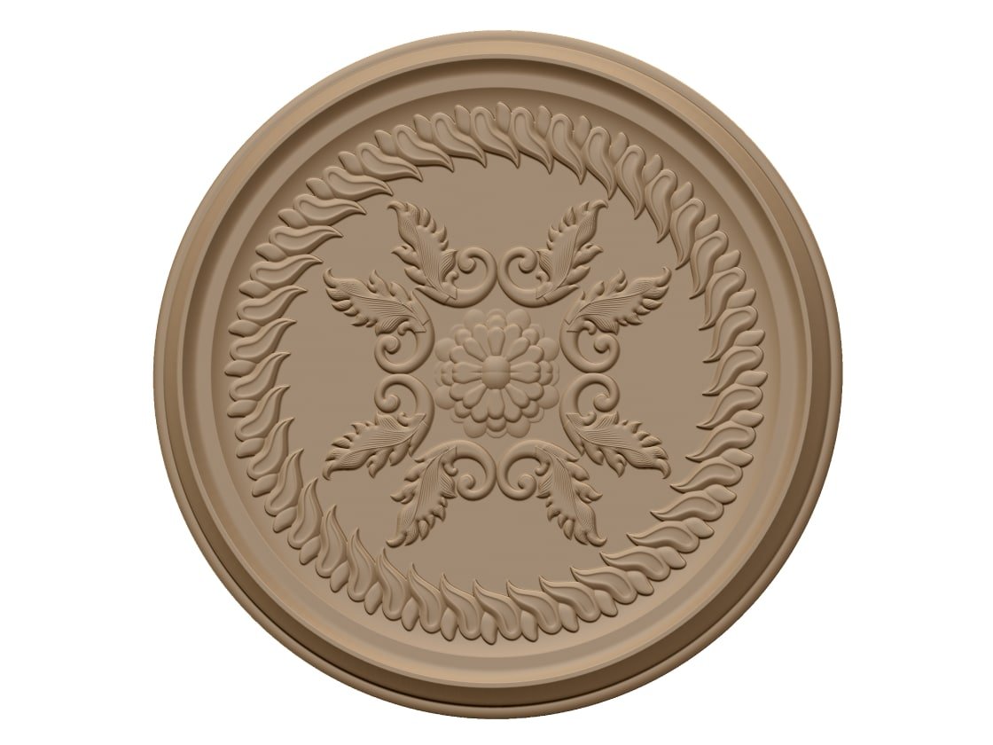 Ceiling Rose Design 3d Stl Model For Cnc Carving A000493