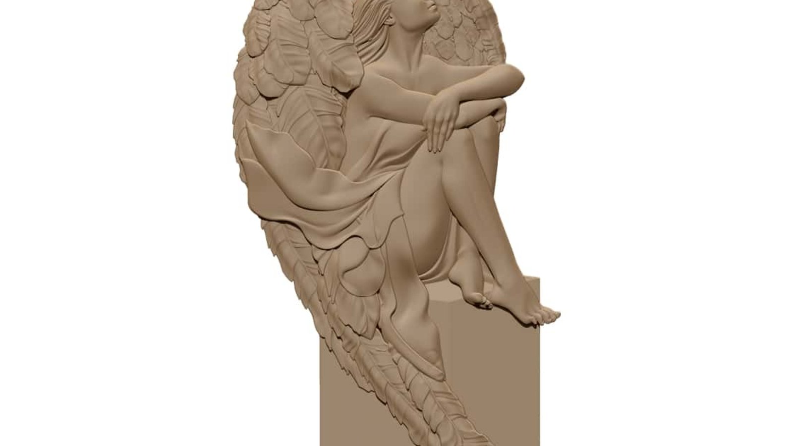 Angel Girl 3D art STL file Free Download A000636