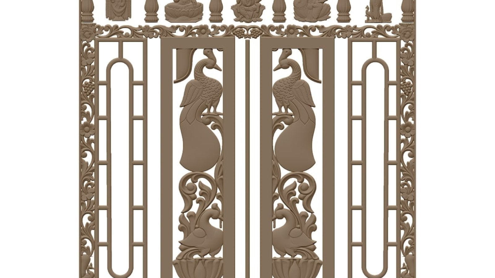 Door frame design for CNC engraving STL file Free Download A000614