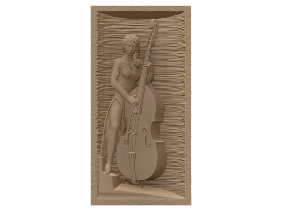 Girl With Guitar 3D model STL file Free Download A000674