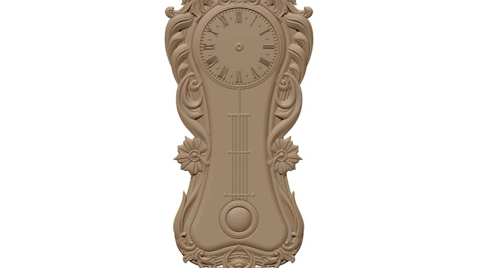 3D Wall Clock Design OBJ file free download A000815