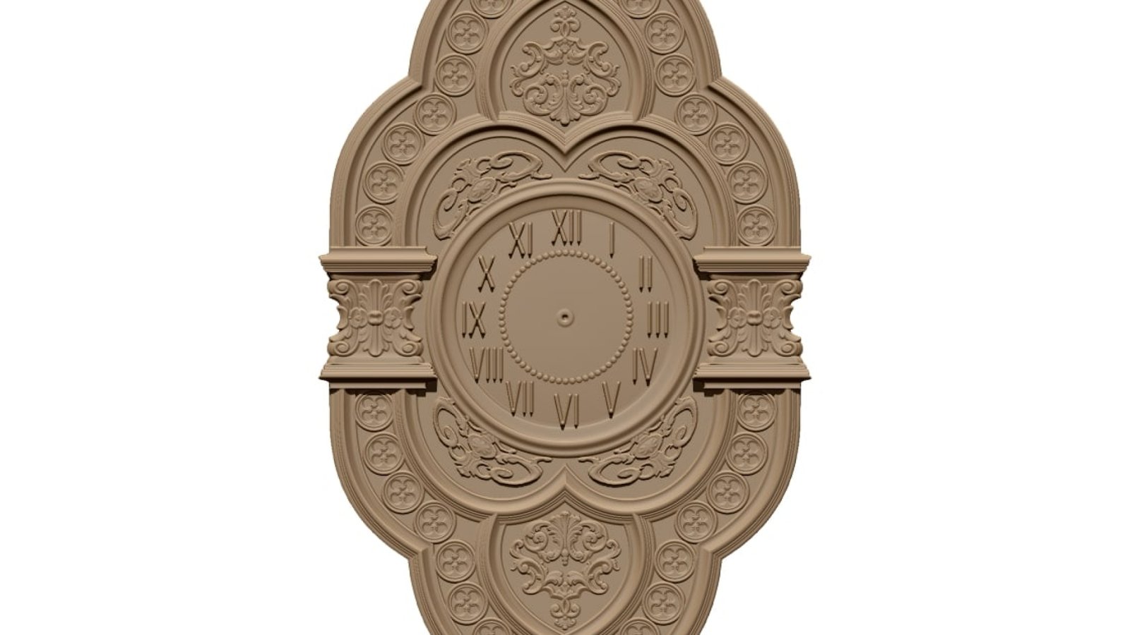 3D Wall Clock Design OBJ file free download A000838