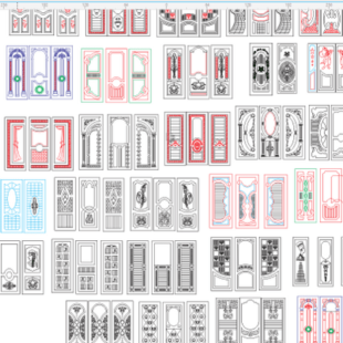2D Door Designs | V-carving Door Design ready eps File for CNC Router