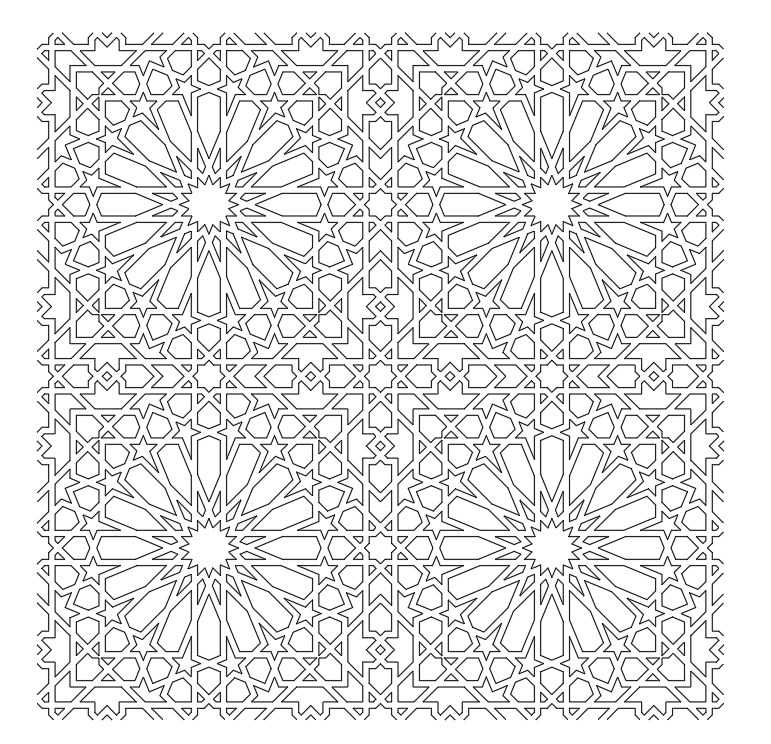 Islamic pattern dxf dwg free download cnc design