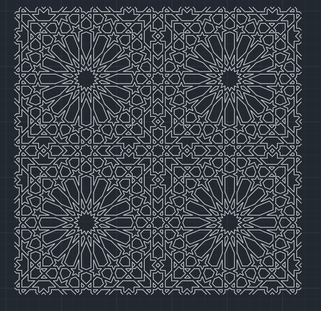 Islamic pattern dxf dwg free download cnc design