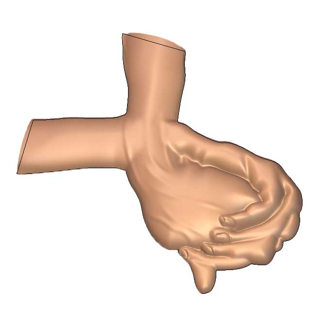 Handshake 3D Model for Artcam Aspire stl file Download