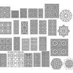 Vector dxf dwg file of Islamic geometric patterns Deigns Ready to for CNC