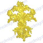 wood carving 3d flower model for artcam