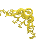 3D STL Corner Flower model design for CNC engraving