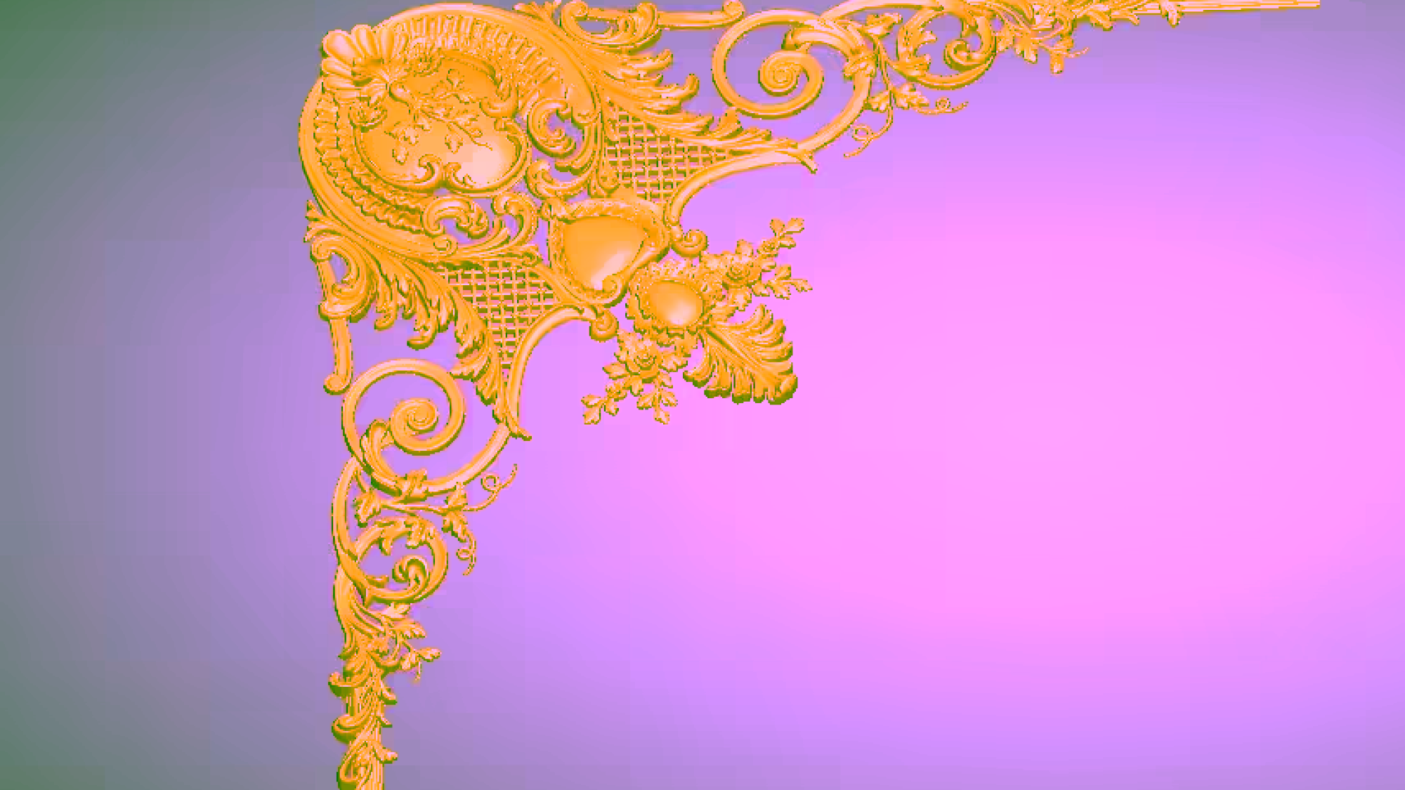 3D Corner Design Stl file Free Download for CNC Engraving
