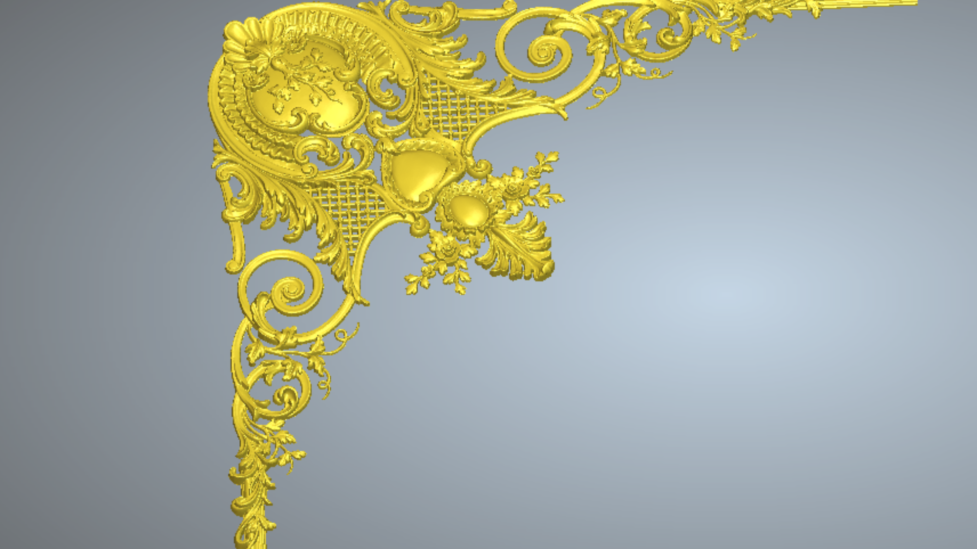 3D Corner Design Stl file Free Download for CNC Engraving
