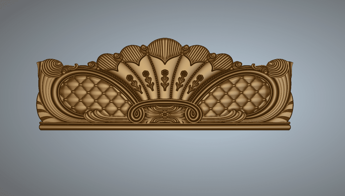3D Luxury Bed Design Download Artcam rlf file