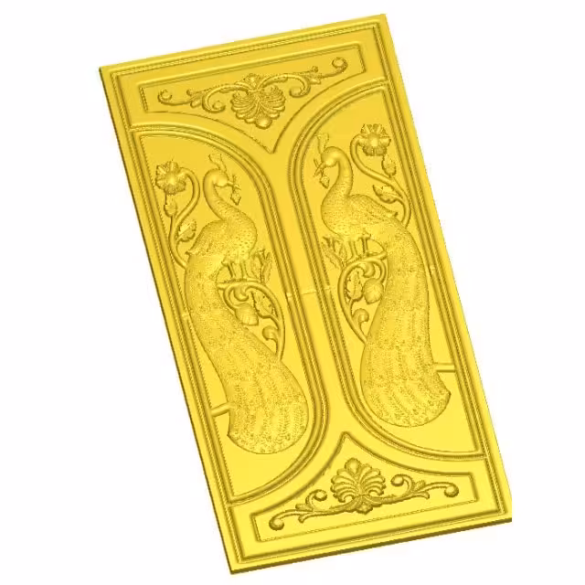 3D Door Design for CNC Woodworking Free Download STL File