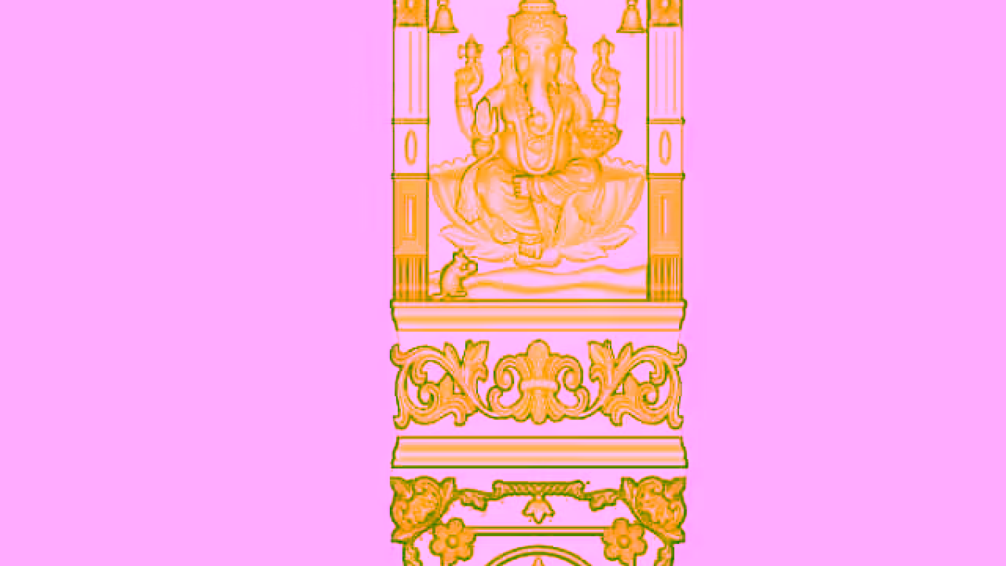 Shri Ganesh 3d Door Design Stl File Free Download