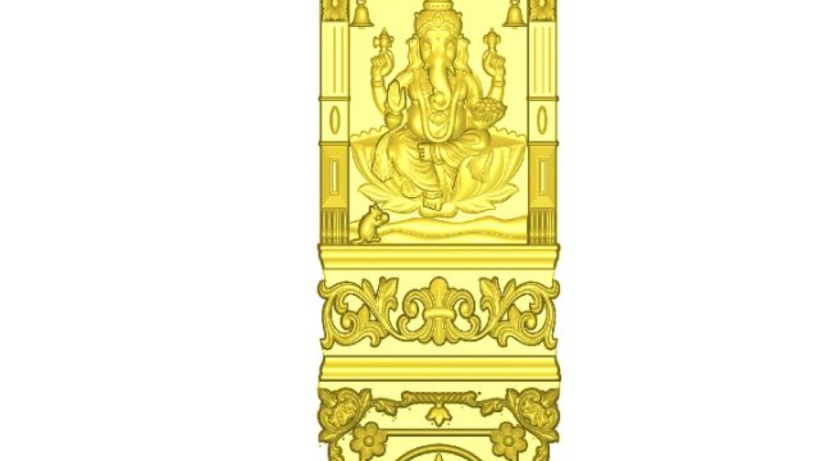 Shri Ganesh 3d Door Design Stl File Free Download