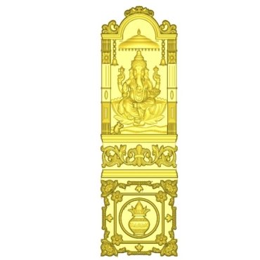 Shri Ganesh 3d Door Design Stl File Free Download