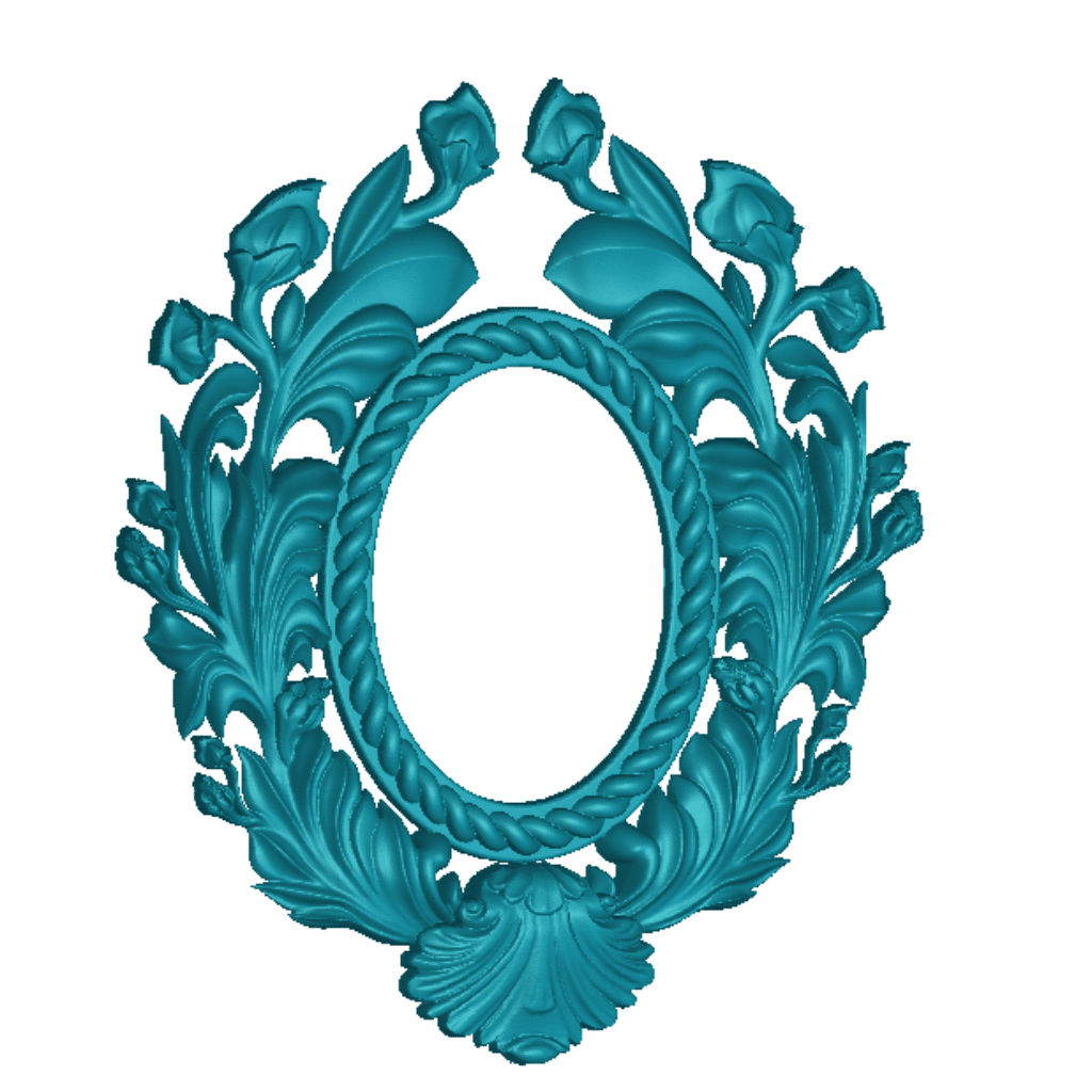 3d Mirror Frame Pattern Cnc Wood Carving Stl File