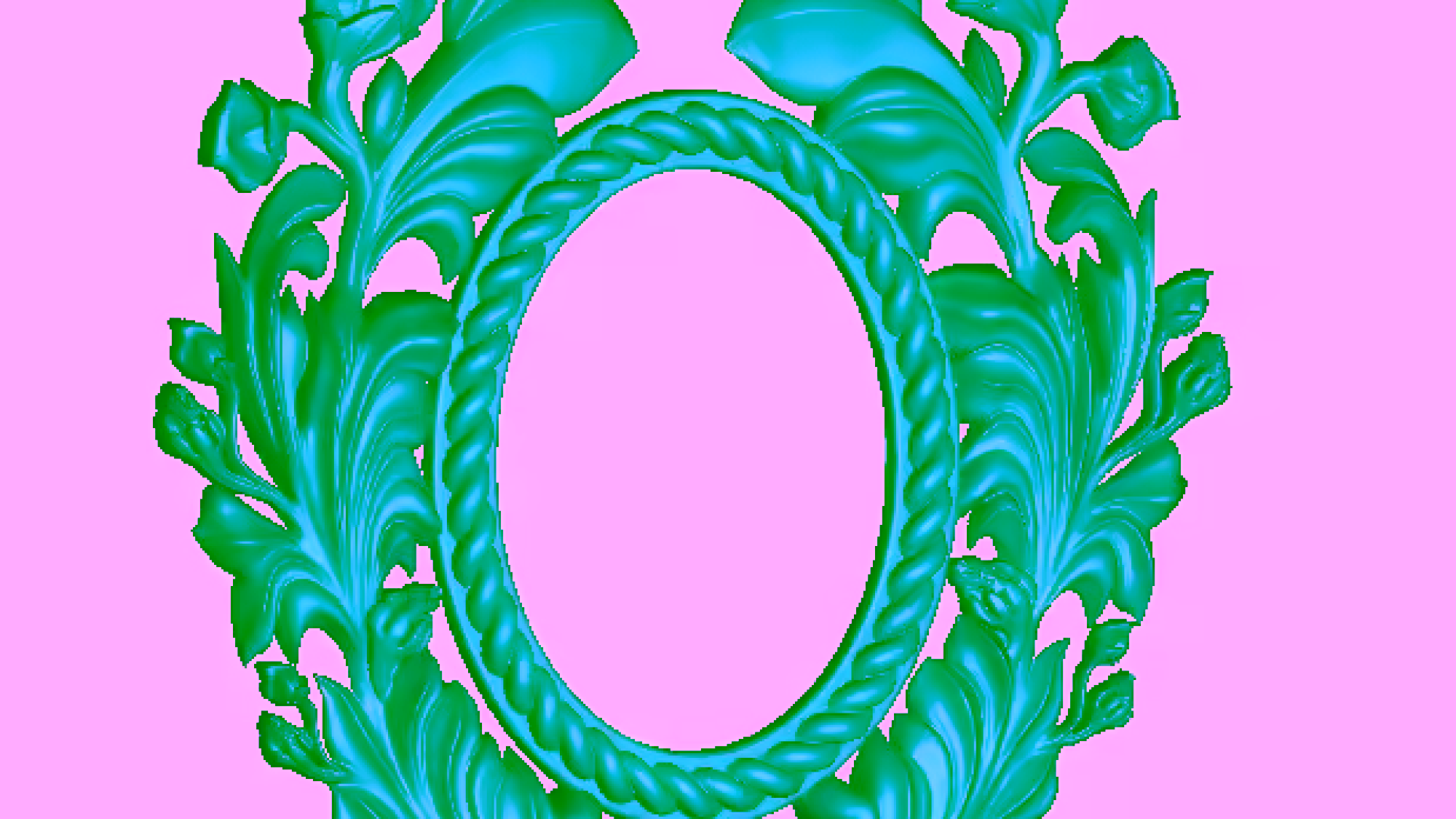 3d Mirror Frame Pattern Cnc Wood Carving Stl File