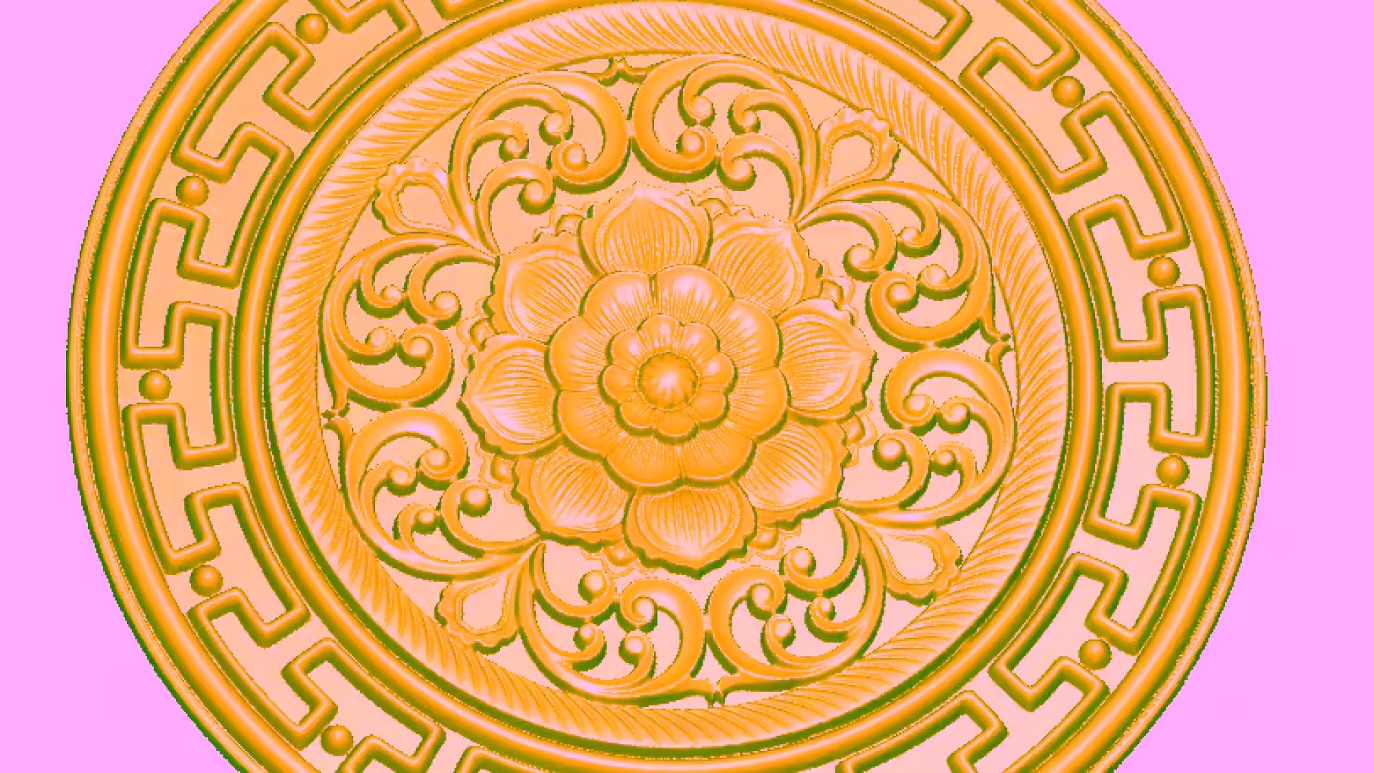 Circle Pattern Design Stl File For Wood Working Free Download