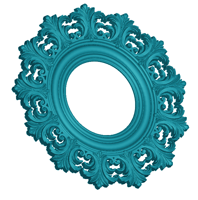 Circular Mirror Frame Design Cnc Wood Carving Stl File Free Download