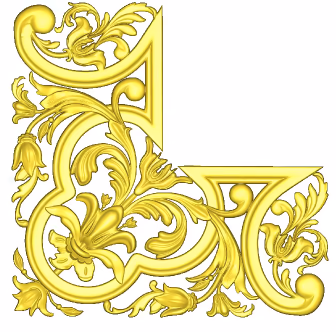 Corner Pattern Design For Cnc Wood Carving