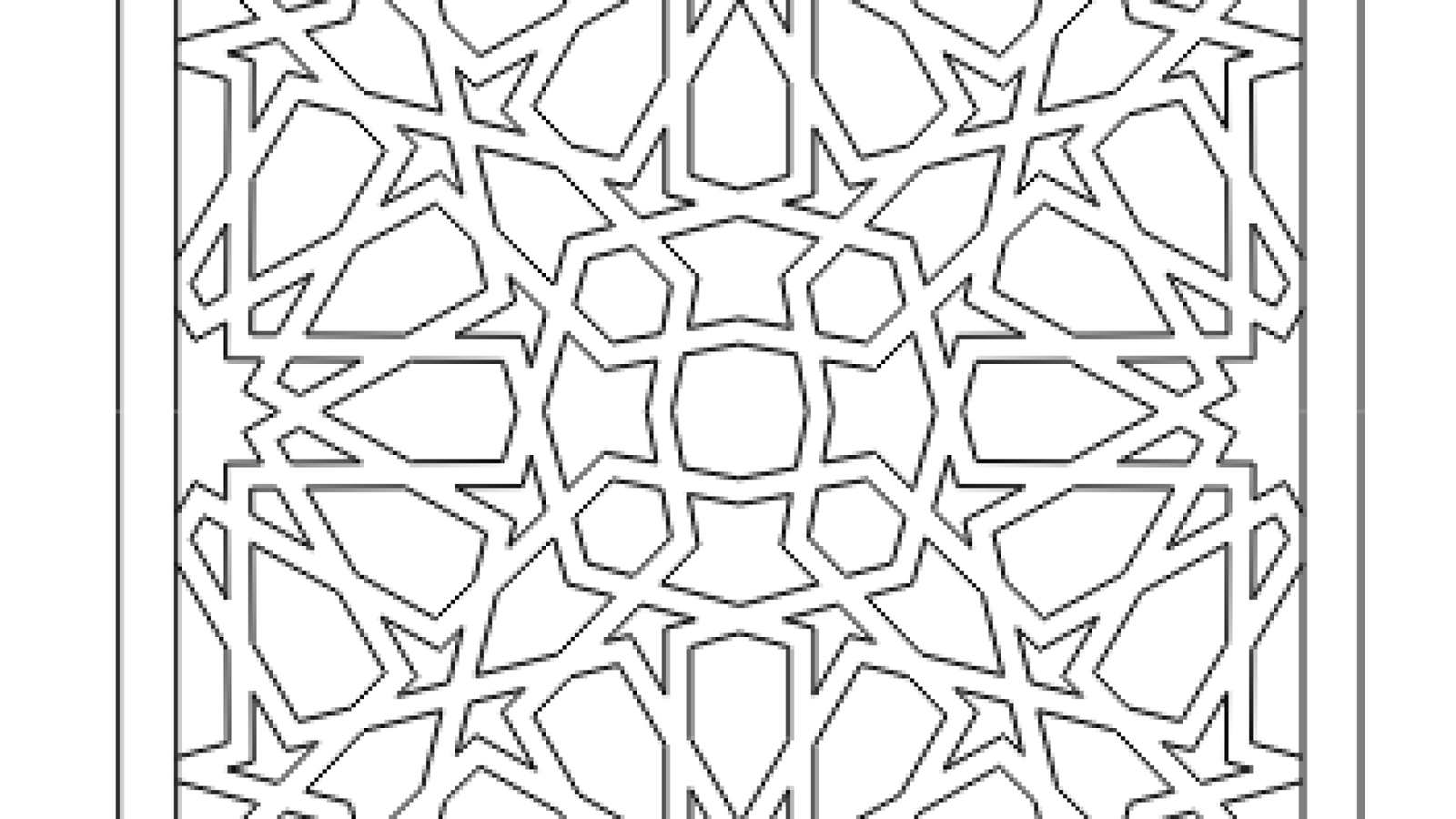 Dxf File For Cnc Router Cutting Islamic Geometric Pattern A000091