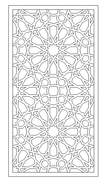 Dxf File For Cnc Router Cutting Islamic Geometric Pattern A000091