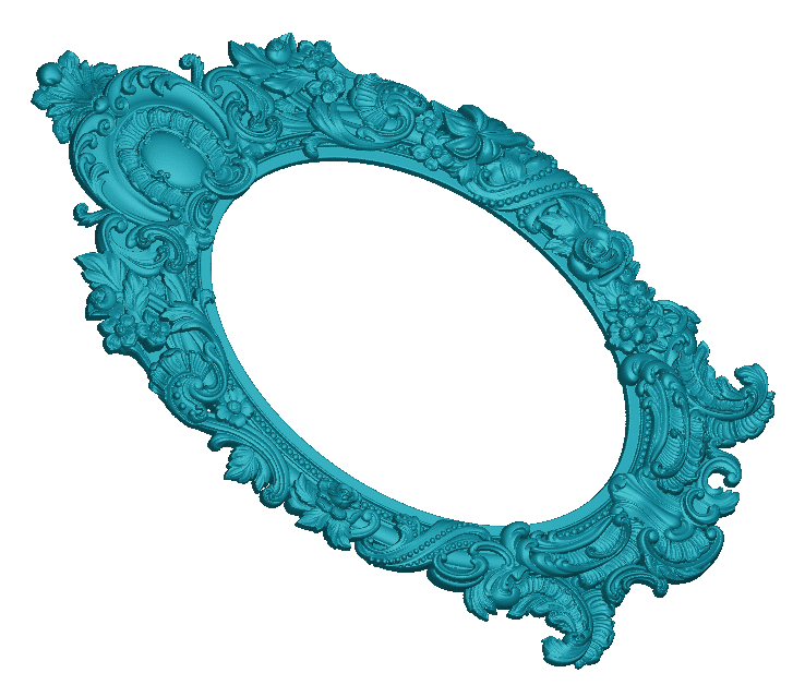 Elips Shape Mirror Frame Design Cnc Wood Carving Stl File Free Download