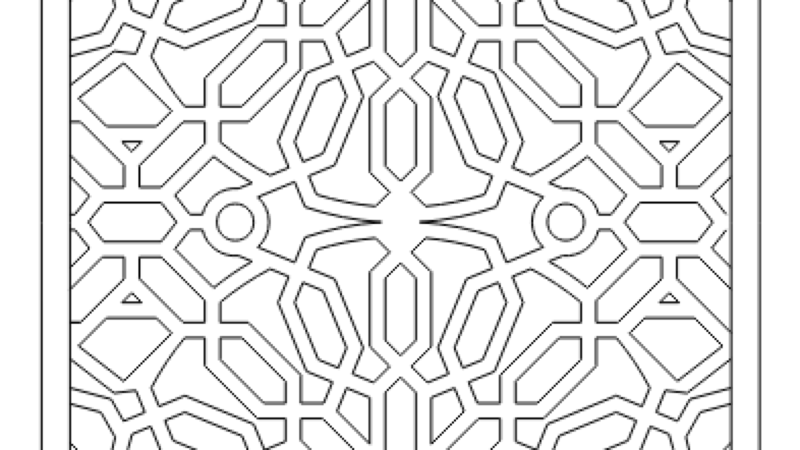 Islamic Jali Pattern Dxf File For Cnc Router Cutting A000090