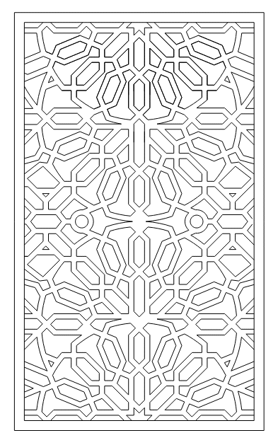 Islamic Jali Pattern Dxf File For Cnc Router Cutting A000090