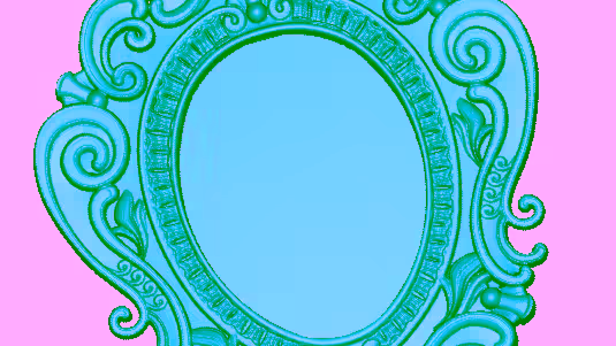 Mirror Frame Design For Cnc Wood Carving Download Stl File