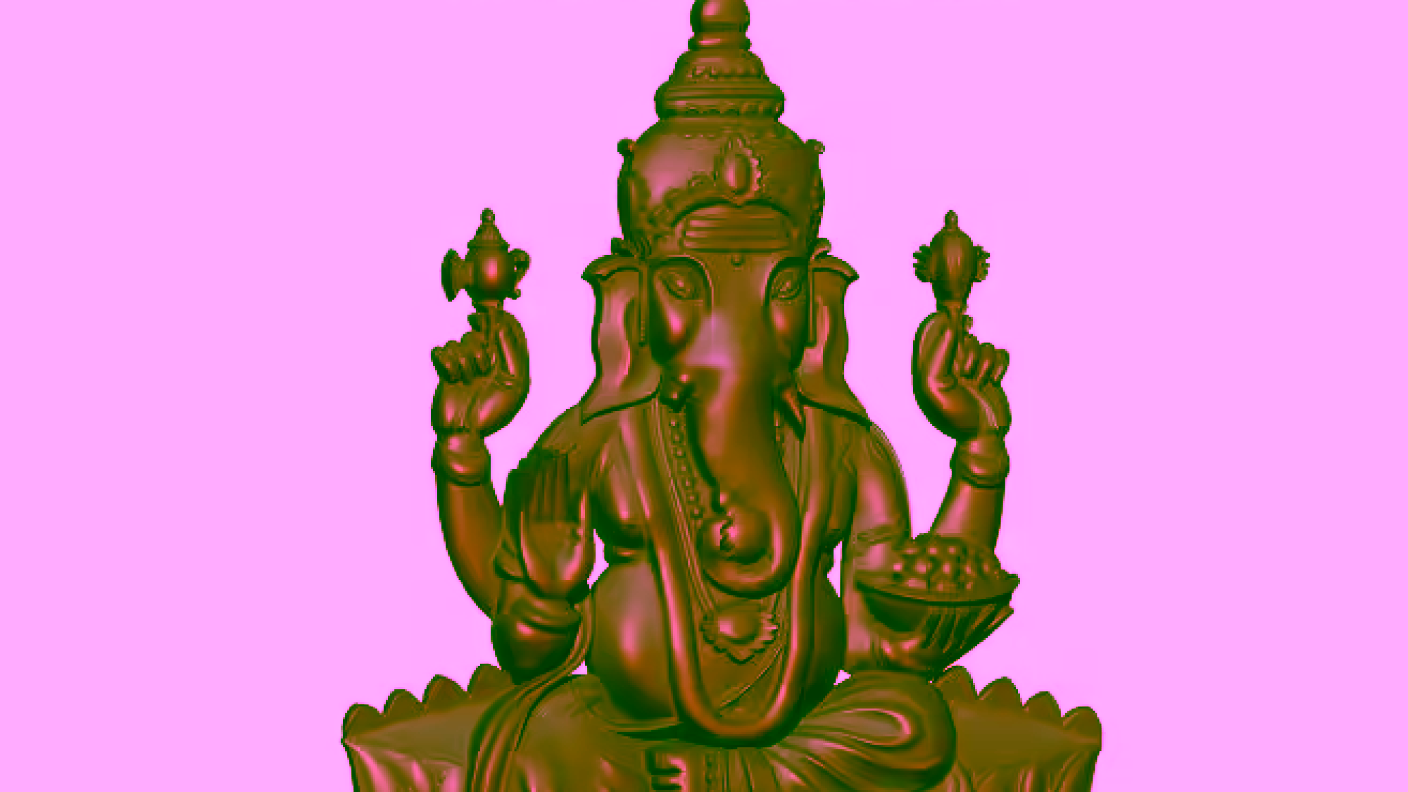 Shri Ganesha 3d Model For Cnc Woodworking Free Stl File Download A000082