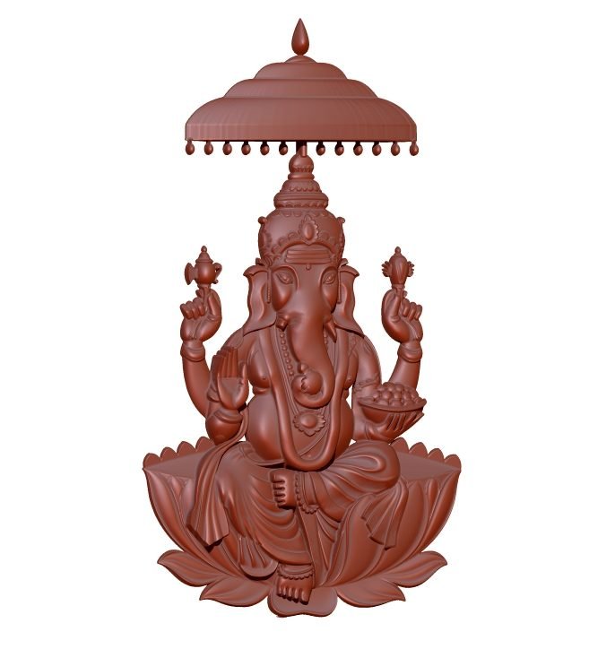 Shri Ganesha 3d Model For Cnc Woodworking Free Stl File Download A000082