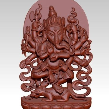 Shri Ganesha 3d Model For Cnc Wood Working Stl File Free Download A000081