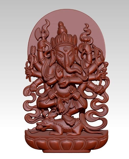 Shri Ganesha 3d Model For Cnc Wood Working Stl File Free Download A000081