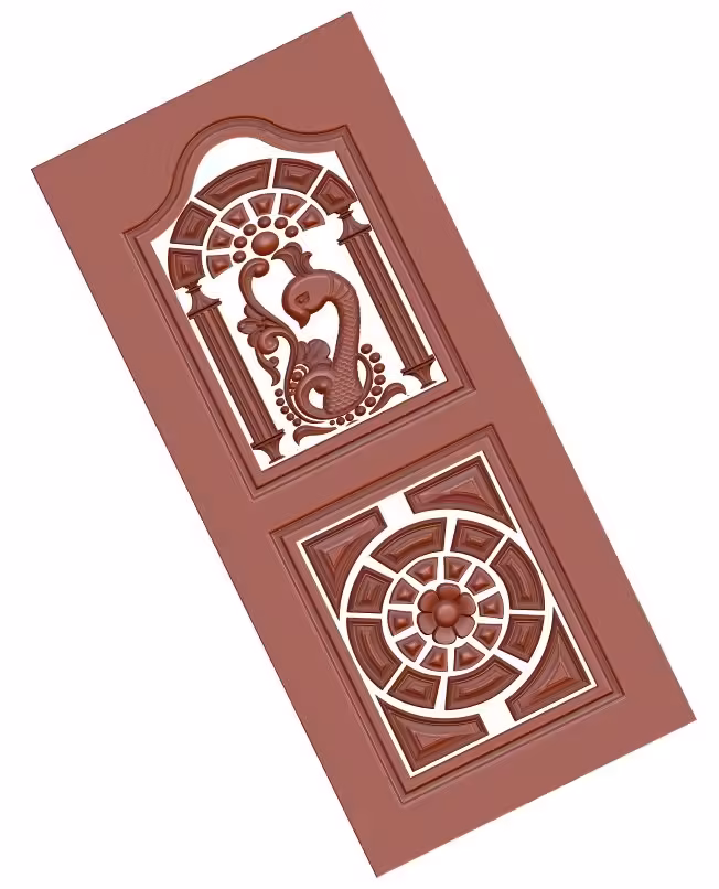 3d Door Design For Cnc Wood Carving Stl File Free Download – A000133