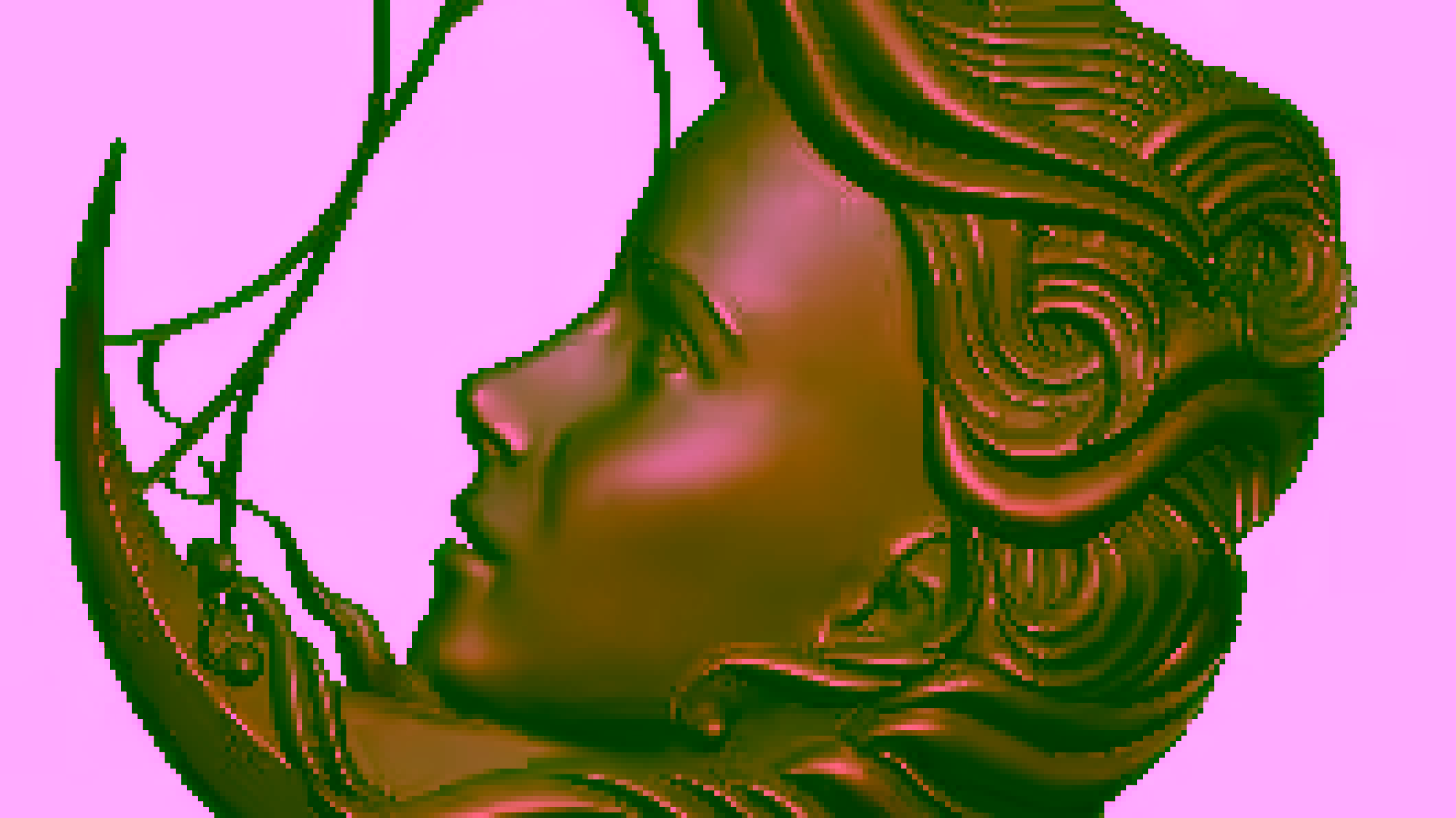 3d Moon Design For Cnc Wood Carving Stl File Free Download A000123
