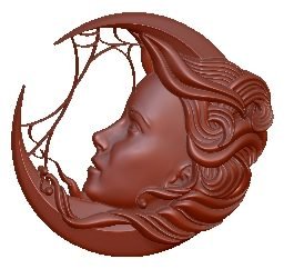 3d Moon Design For Cnc Wood Carving Stl File Free Download A000123