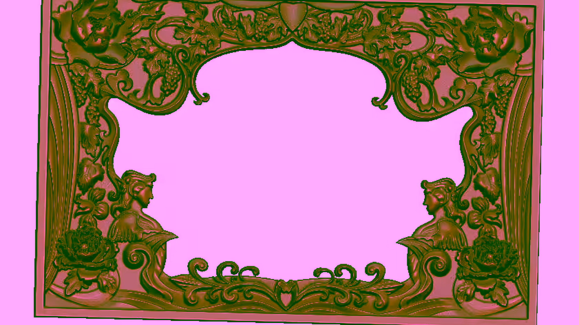 Decorative Frame Stl File For Cnc Wood Carving Free Download A000108