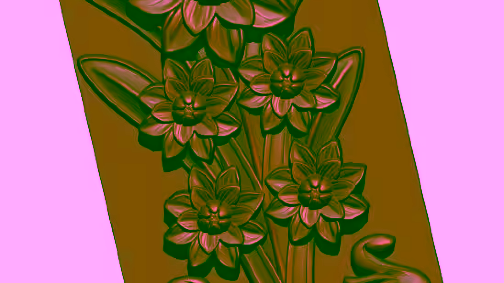 Flower Decore For Cnc Wood Carving Stl File Free Download A000154