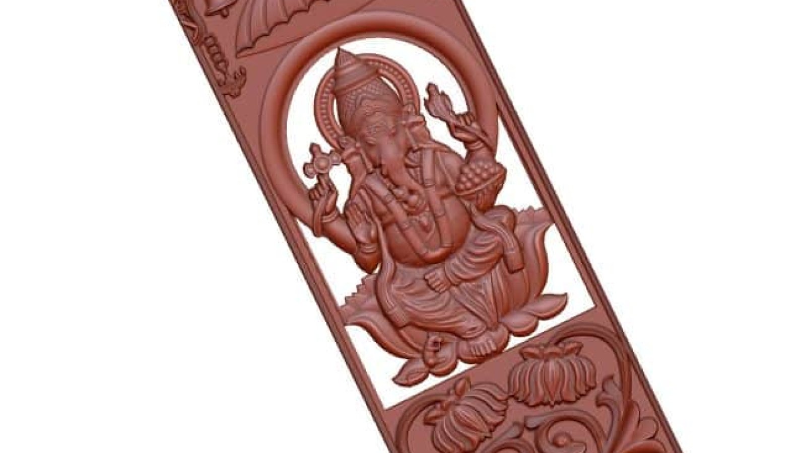 Ganeshah Door Design For Cnc Wood Carving Stl File Free Download – A000134