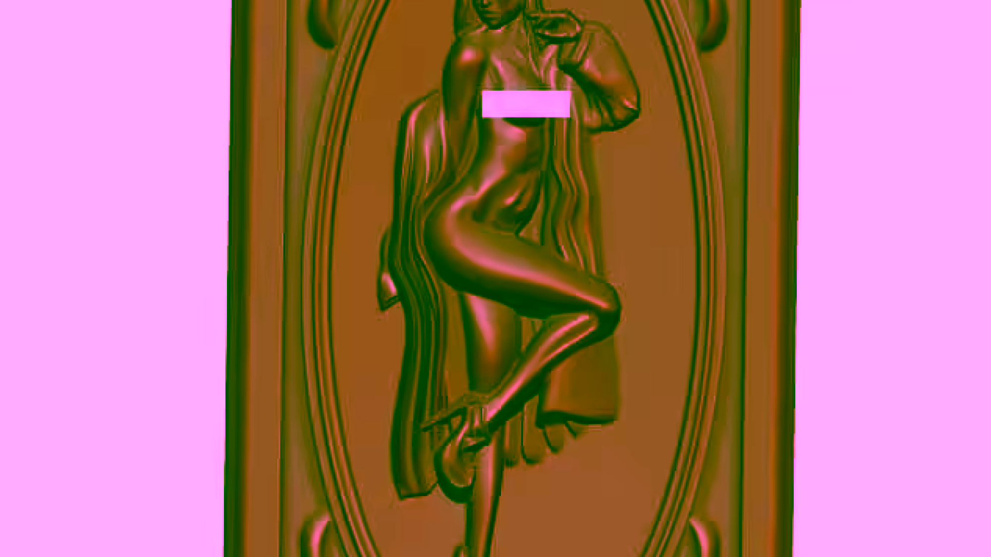 Girl Frame For Cnc Wood Carving Stl File Free Download A000158 (2)